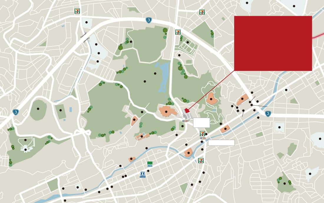 アーティックス到津の森セントラルパークと周辺地図